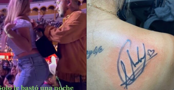Seguidora de Christian Nodal se tatúa su firma