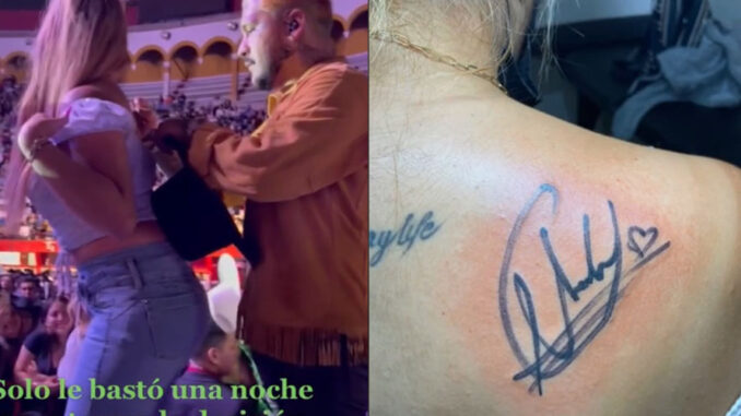 Seguidora de Christian Nodal se tatúa su firma