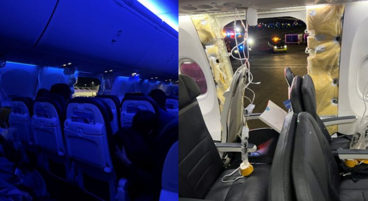 Alaska Airlines inmovilizan flota de Boeing 737-9 tras emergencia en el aire