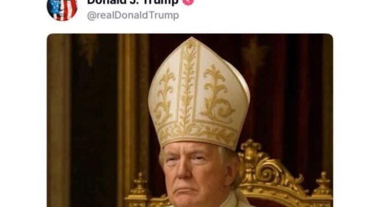 Trump causa polémica tras compartir imagen creada con IA de sí mismo como papa