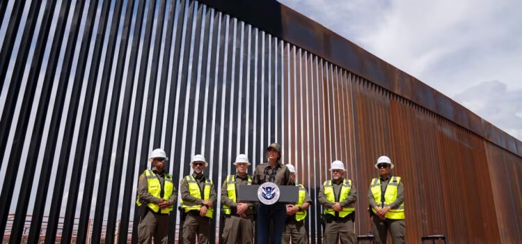 EEUU pinta de negro la valla fronteriza con México para reducir el paso de migrantes
