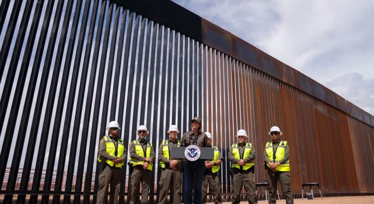 EEUU pinta de negro la valla fronteriza con México para reducir el paso de migrantes