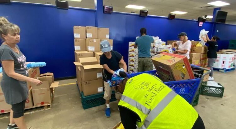 Banco de Alimentos de St. Mary’s distribuye número récord de suministros para el Día de Acción de Gracias